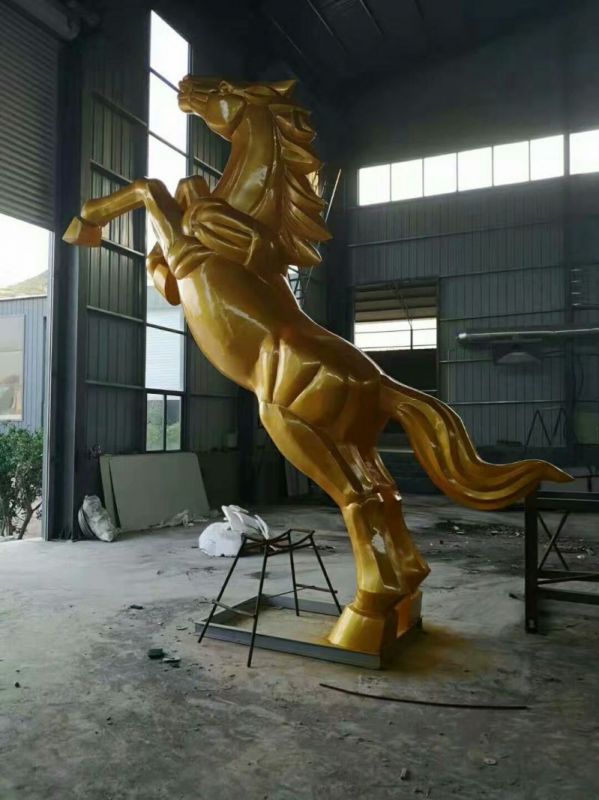 烤漆奔马雕塑,城市街头摆件,不锈钢动物小品 烤漆奔马雕塑,城市街头摆件,不锈钢动物小品