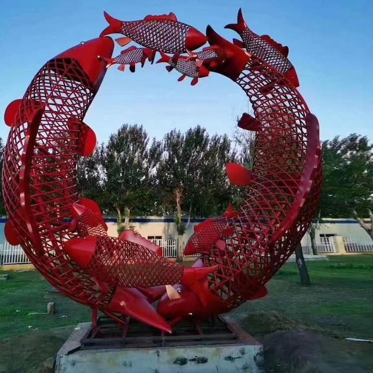 商业街鲤鱼雕塑 售楼处水景雕塑 海洋生物摆件