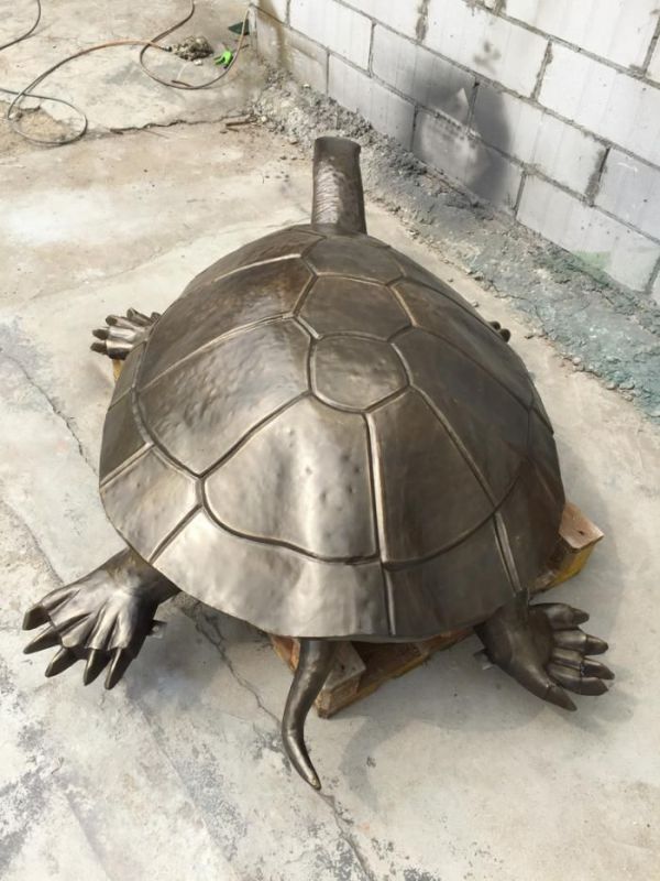 古铜色乌龟雕塑 大型城市雕塑 商业街摆件 古铜色乌龟雕塑 大型城市雕塑 商业街摆件