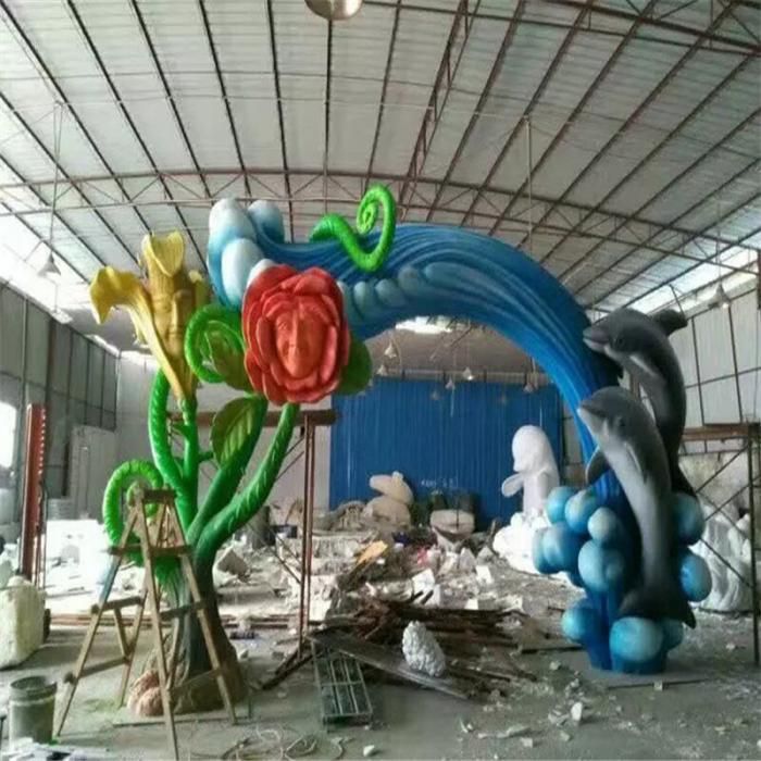 城市海豚雕塑厂家 风景区彩绘雕塑 抽象摆件 城市海豚雕塑厂家 风景区彩绘雕塑 抽象摆件