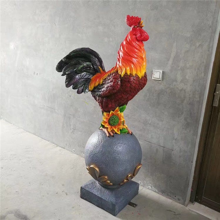 城市公鸡雕塑厂家 风景区彩绘雕塑 抽象摆件 城市公鸡雕塑厂家 风景区彩绘雕塑 抽象摆件