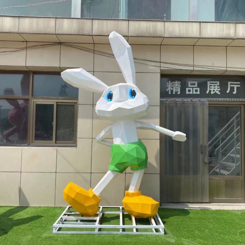 彩绘兔子雕塑 仿真雕塑 步行街摆件 彩绘兔子雕塑 仿真雕塑 步行街摆件