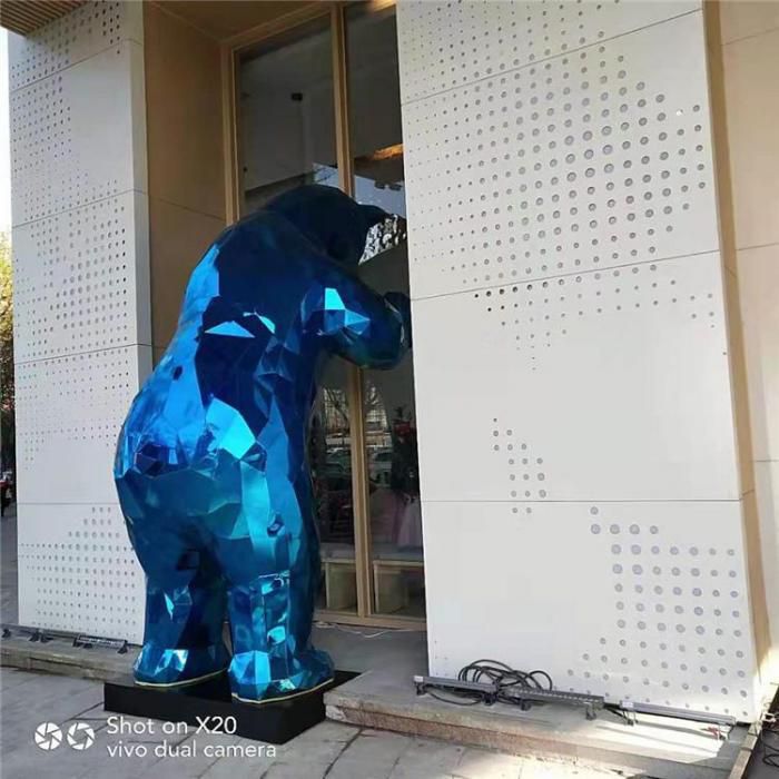 几何北极熊雕塑厂家,广场动物雕塑,不锈钢动物雕塑 几何北极熊雕塑厂家,广场动物雕塑,不锈钢动物雕塑