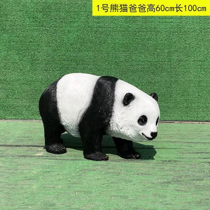 仿古熊猫雕塑厂家 庭院彩绘雕塑 田间小品 仿古熊猫雕塑厂家 庭院彩绘雕塑 田间小品