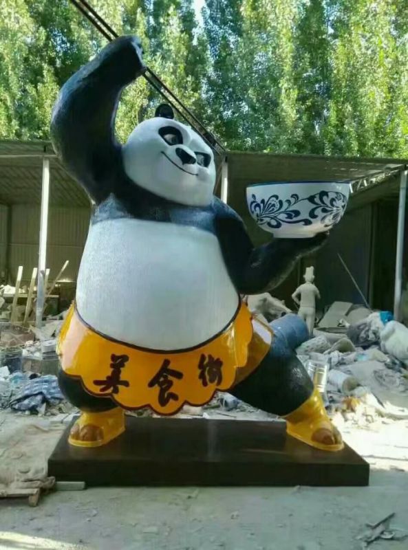 仿真熊猫雕塑厂家 店门口园林雕塑 卡通小品 仿真熊猫雕塑厂家 店门口园林雕塑 卡通小品