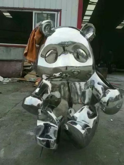 不锈钢熊猫雕塑厂家,吉祥动物摆件,公园景观摆件 不锈钢熊猫雕塑厂家,吉祥动物摆件,公园景观摆件