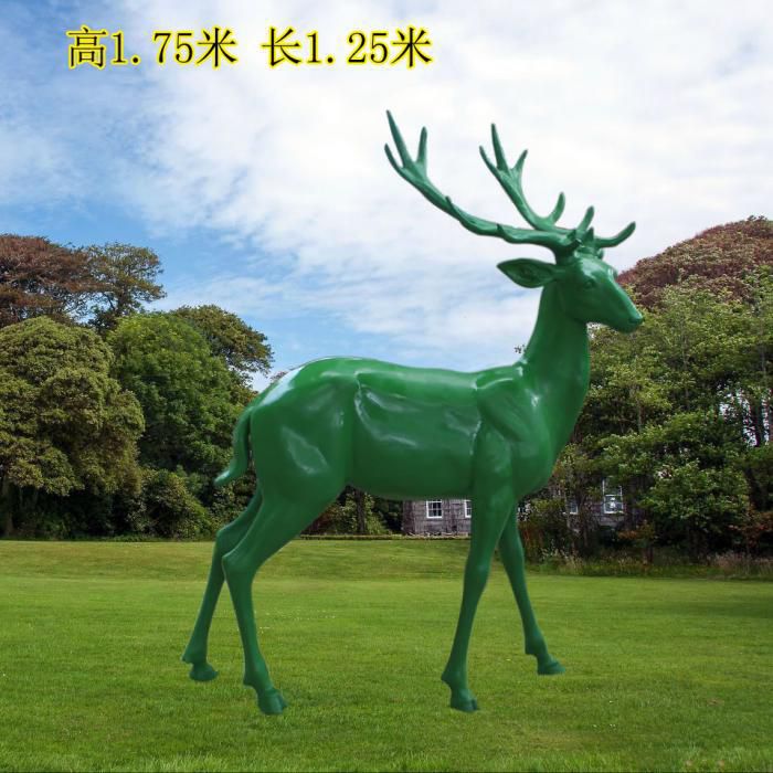 古铜色小鹿雕塑 大型城市雕塑 商业街摆件 古铜色小鹿雕塑 大型城市雕塑 商业街摆件