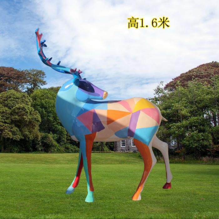 小鹿雕塑 风景区几何雕塑 广场小品 小鹿雕塑 风景区几何雕塑 广场小品