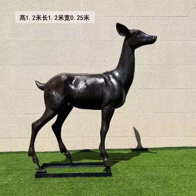 大型麋鹿雕塑 商业街广场雕塑 古铜色摆件 大型麋鹿雕塑 商业街广场雕塑 古铜色摆件