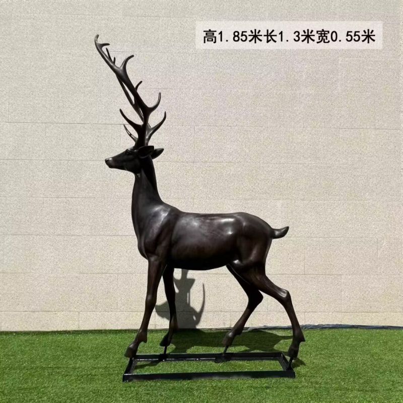 仿真麋鹿雕塑 酒店公园雕塑 风景区摆件 仿真麋鹿雕塑 酒店公园雕塑 风景区摆件