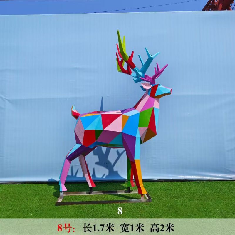 仿真麋鹿雕塑 店门口园林雕塑 动物小品 仿真麋鹿雕塑 店门口园林雕塑 动物小品