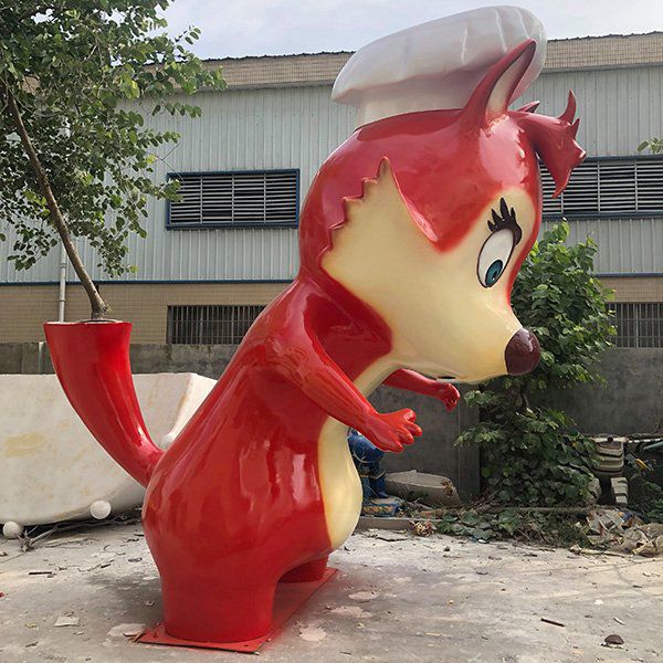 仿真狐狸雕塑 店门口园林雕塑 动物小品 仿真狐狸雕塑 店门口园林雕塑 动物小品