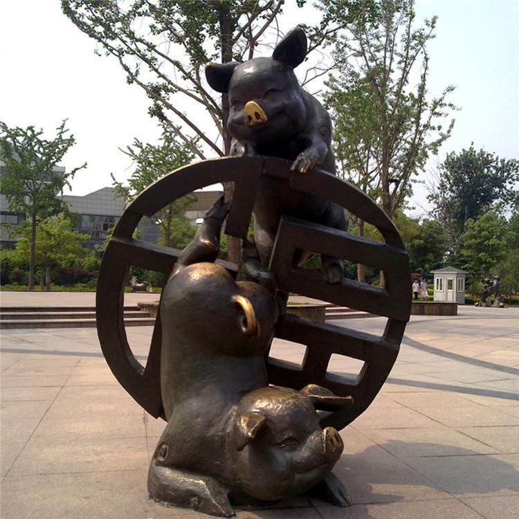 铜猪雕塑厂家,仿真铜雕动物,铜雕猪制作加工 (2) 铜猪雕塑厂家,仿真铜雕动物,铜雕猪制作加工 (2)