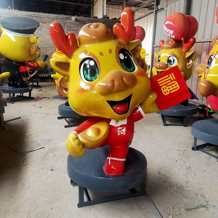 卡通龙形雕塑厂家,动漫动物小品,彩绘工艺效果 卡通龙形雕塑厂家,动漫动物小品,彩绘工艺效果