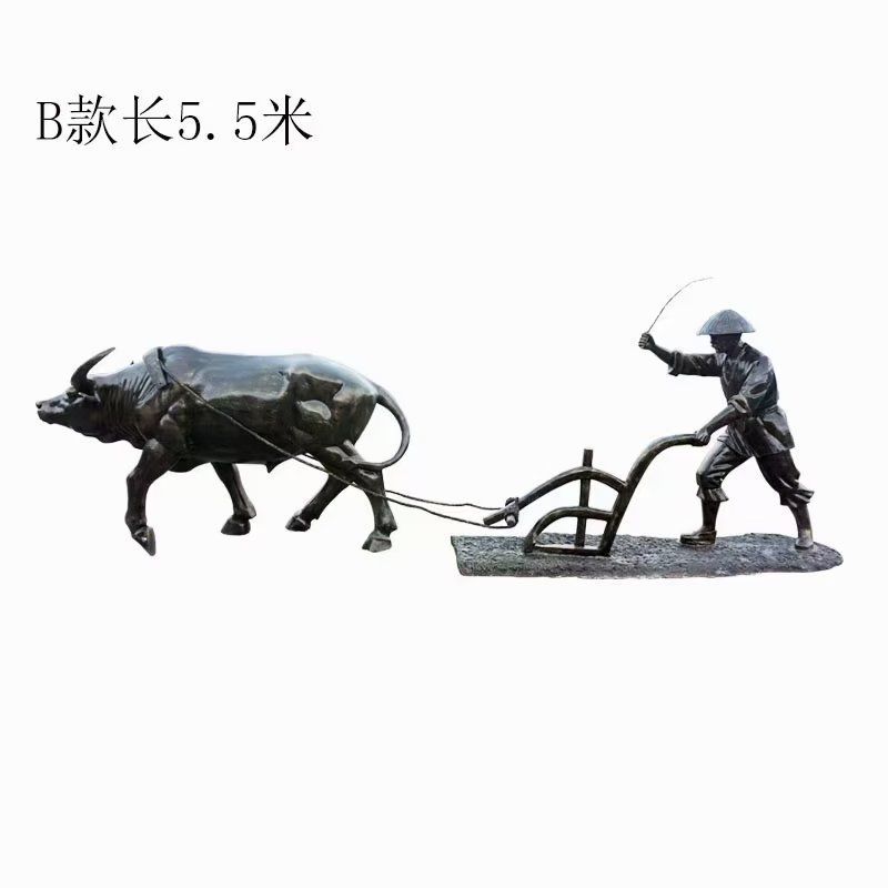园林农耕牛雕塑厂家 城市广场雕塑 步行街摆件 园林农耕牛雕塑厂家 城市广场雕塑 步行街摆件