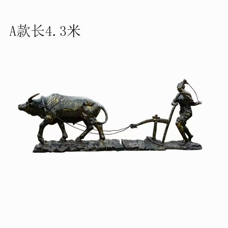 门口农耕牛雕塑厂家 售楼处仿真雕塑 彩绘小品 门口农耕牛雕塑厂家 售楼处仿真雕塑 彩绘小品