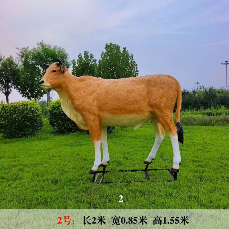 彩绘黄牛雕塑 仿真雕塑 步行街摆件 彩绘黄牛雕塑 仿真雕塑 步行街摆件