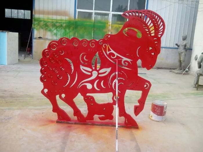 不锈钢水牛雕塑,田间景观小品,抽象几何原理 (13) 不锈钢水牛雕塑,田间景观小品,抽象几何原理 (13)