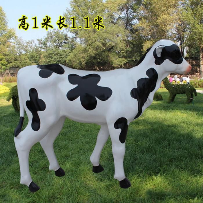 仿古奶牛雕塑 庭院彩绘雕塑 田间小品 仿古奶牛雕塑 庭院彩绘雕塑 田间小品