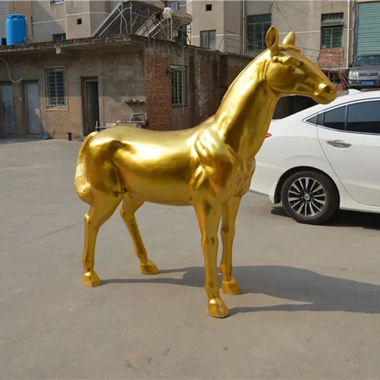 酒店金马雕塑 庭院仿真雕塑 彩绘小品 酒店金马雕塑 庭院仿真雕塑 彩绘小品