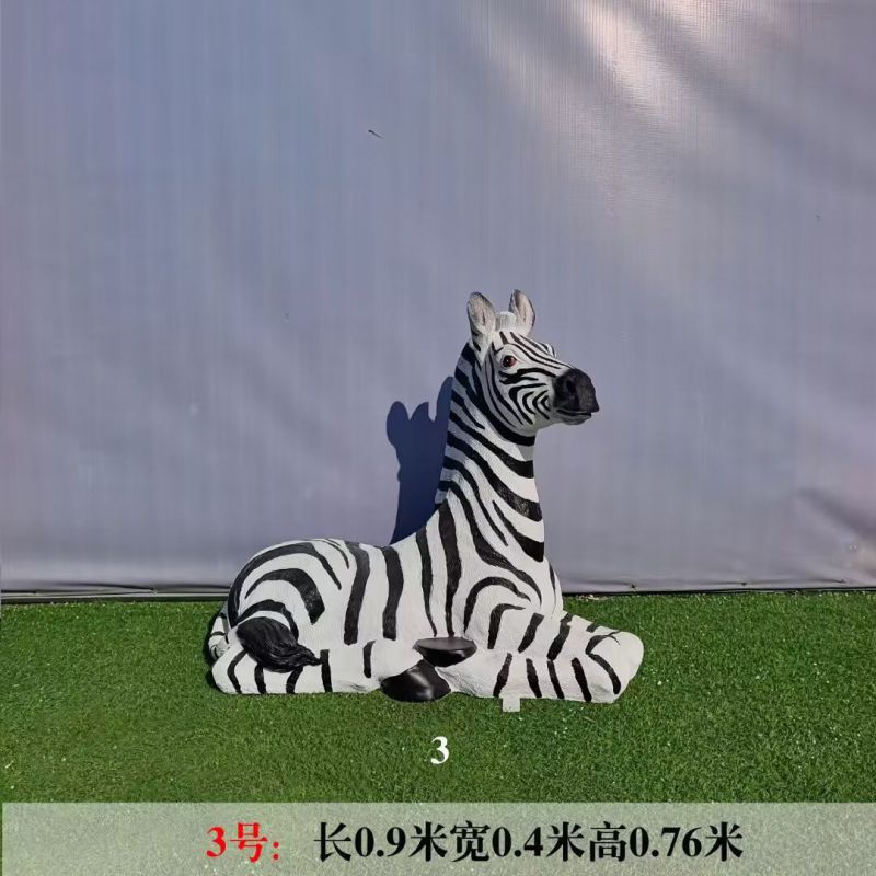 店门口斑马雕塑 创意景观雕塑 仿真摆件 店门口斑马雕塑 创意景观雕塑 仿真摆件