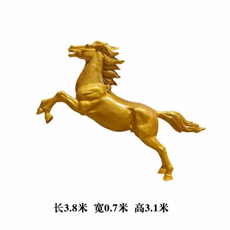 几何骏马雕塑 庭院仿真雕塑 彩绘摆件 几何骏马雕塑 庭院仿真雕塑 彩绘摆件